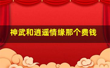 神武和逍遥情缘那个费钱